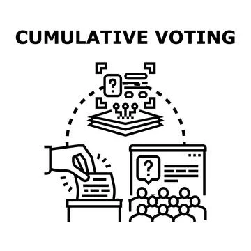 Cumulative voting concept exploring electoral process Stock Illustration