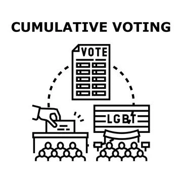 Cumulative voting electing diverse community candidates 스톡 일러스트
