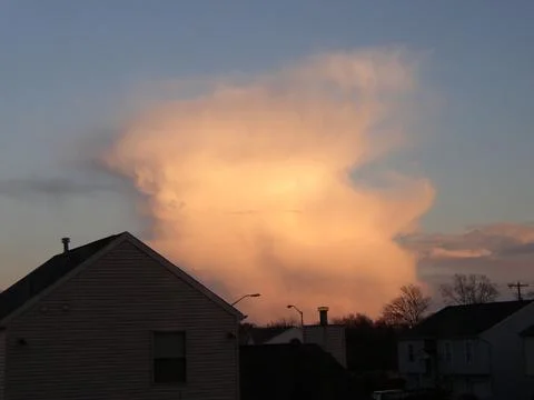 Cumulonimbus Cloud in the Evening Stock Photos