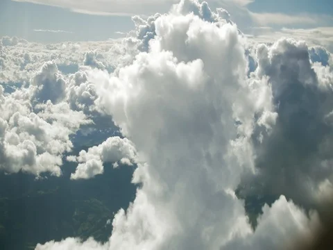 Cumulonimbus Cloud from a Plane Stock Footage 76448965
