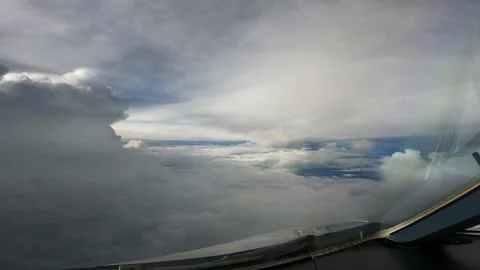 Cumulonimbus clouds view from plane Stock Footage 230173170
