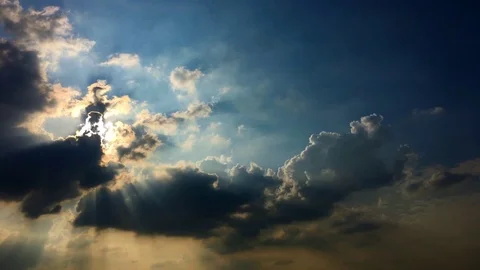 Cumulus Back-lit:  Timelapse Stockbeeldmateriaal 80148737