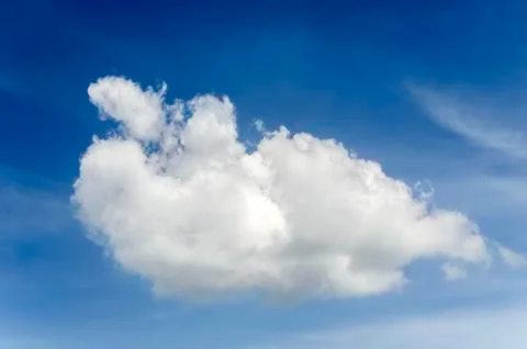 Cumulus cirrus clouds Foto stock