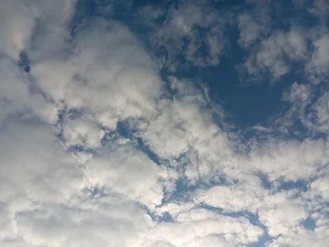 Cumulus cloud, altocumulus type Stock-Fotos