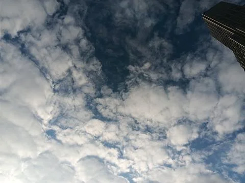 Cumulus cloud, altocumulus type Stock Photos