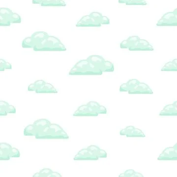 Cumulus cloud cartoon. Seamless pattern. Illustrazione stock