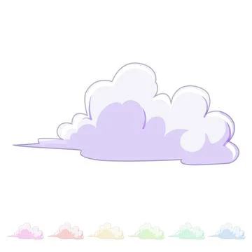 Cumulus cloud cartoon vector graphic Stock Illustration