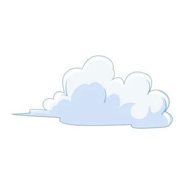 Cumulus cloud cartoon vector illustration 스톡 일러스트