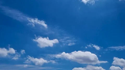 Cumulus cloud cloudscape timelapse. Summer blue sky time lapse. 스톡 동영상 209911050
