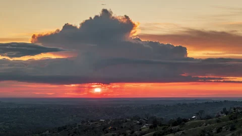 Cumulus Cloud Timelapse at Sunset Stock Footage 278324215