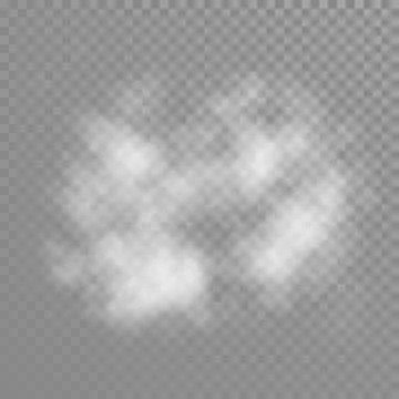 Cumulus cloud on transparent background Illustrazione stock