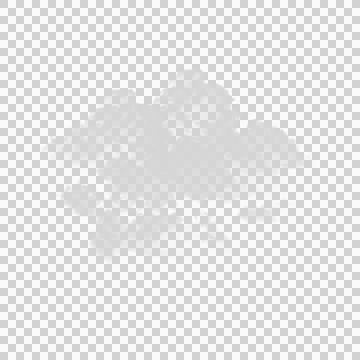 Cumulus cloud watercolor effect as transparent cutout Stock Illustration