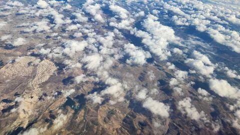 Cumulus clouds above the Taurus Mountains Stock Photos
