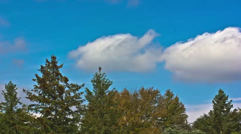 Cumulus clouds against light blue sky - 4K Ultra HD time lapse Stock Footage 35515528