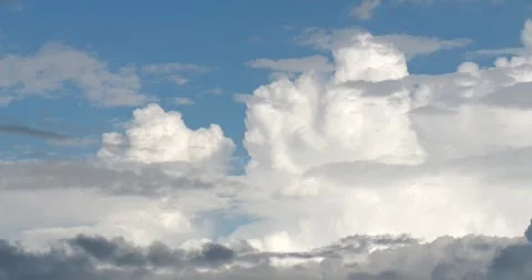 Cumulus Clouds and Blue Sky Stock Footage 330360366