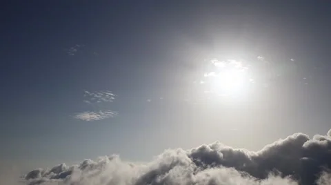 Cumulus clouds and the sun, video HD slider slow Stock Footage 51800848