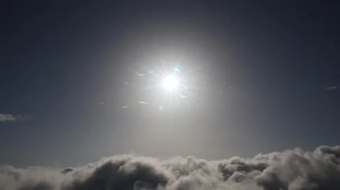 Cumulus clouds and the sun, video HD Stock Footage 51800988
