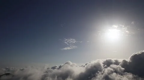 Cumulus clouds and the sun, video HD slider slow Stock Footage 52050723