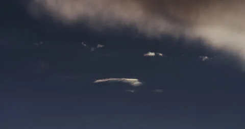 Cumulus clouds bear the shape of a frowning face. Pareidolia at work. 스톡 동영상 316743509