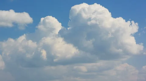 Cumulus clouds in the blue sky. Stock Footage 62513899