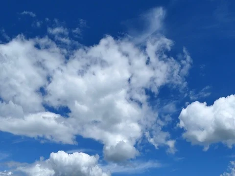 Cumulus clouds , Blue Sky Stock-Footage 77581473