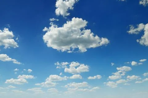 Cumulus clouds in the blue sky 스톡 사진