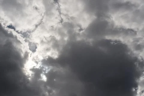 Cumulus clouds in a blue sky. Stock Photos