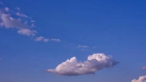 Cumulus clouds in the blue sky Foto stock