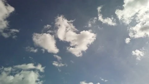 Cumulus clouds in the blue sky. Timelapse 4k Nuvole nel cielo blu Stock Footage 235196090