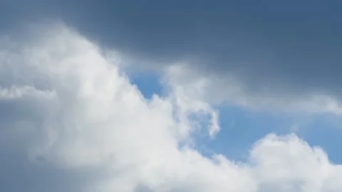 Cumulus clouds collision close up Stock Footage 172218472