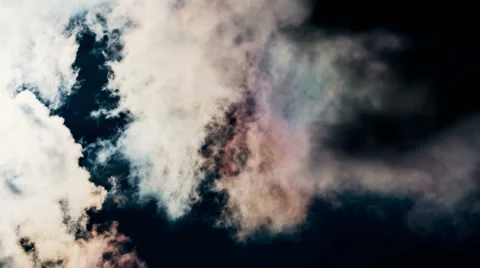 Cumulus clouds cover the sun's rays, TimeLapse Stock Footage 48532392