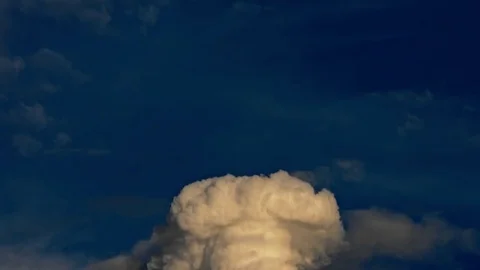 Cumulus Clouds Developing Vertical Formation Stock Footage 78434096