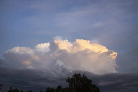 Cumulus Clouds evolving, Timelapse Stock Footage 217377773