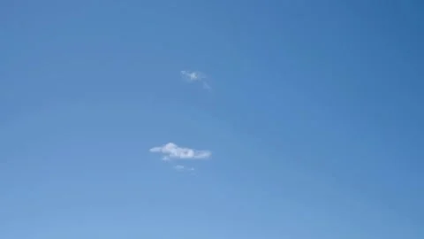 Cumulus clouds floating on the blue sky Stock Footage 137932485