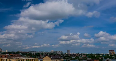 Cumulus clouds flying Stock Footage 108854034