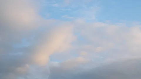 Cumulus clouds form against brilliant Blue skies sky, clean weather, time lapse Stock Footage 317717152