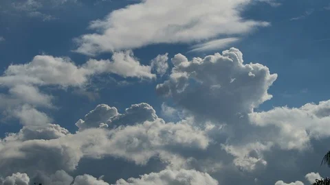 Cumulus clouds form Billed and dissolve.  the evolution of clouds Stock Footage 118838702