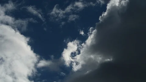 Cumulus clouds form Billed and cover the sky overhead, Stock Footage 118840963