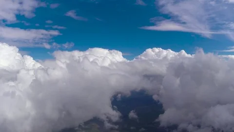 Cumulus clouds on the left side Stock Footage 76699257