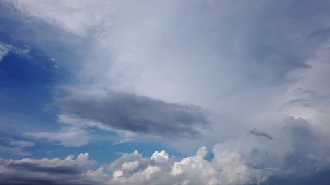 Cumulus Clouds in lower third Stock Footage 112804690