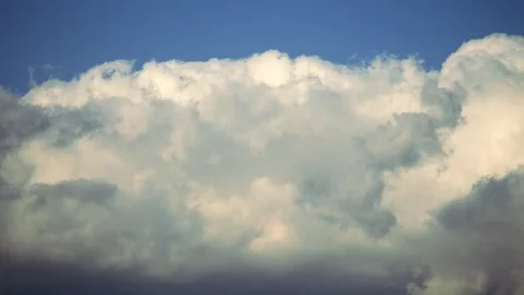 Cumulus clouds moves in the blue sky. The background of light and heavy calm Stock-Footage 332368506