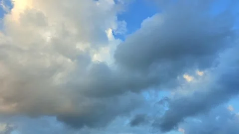 Cumulus Clouds Moving and Developing in Timelapse Stock Footage 342363208