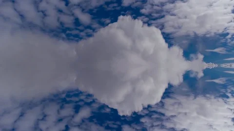 Cumulus clouds at one altitude Stock Footage 85575929