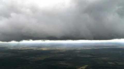 Cumulus clouds over land Stock Footage 18206791