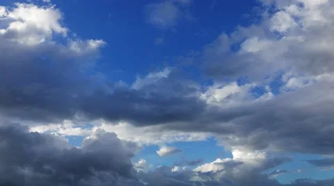 Cumulus Clouds Parallax (Time Lapse) Stock Footage 58718907