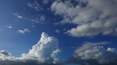 Cumulus Clouds Parallax (Time Lapse) Stock Footage 58719367