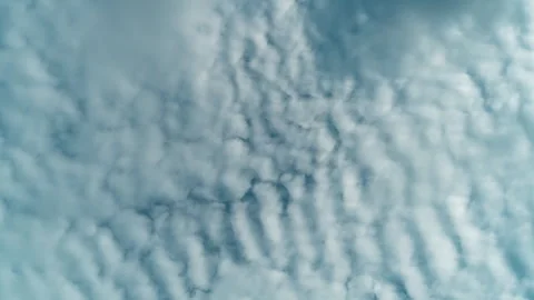 Cumulus Clouds Rolling Across Blue Sky Timelapse Stock Footage 320989543