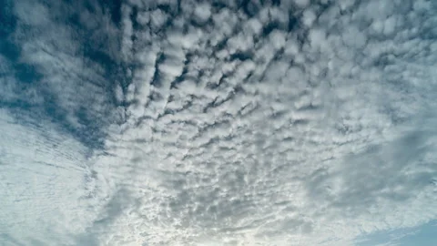 Cumulus Clouds Rolling Across Blue Sky Timelapse Stock Footage 321047894
