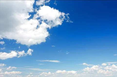 Cumulus clouds in the sky. Stock Photos