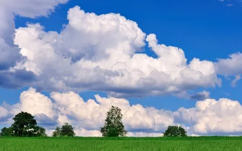 Cumulus clouds in the sky Stock Photos